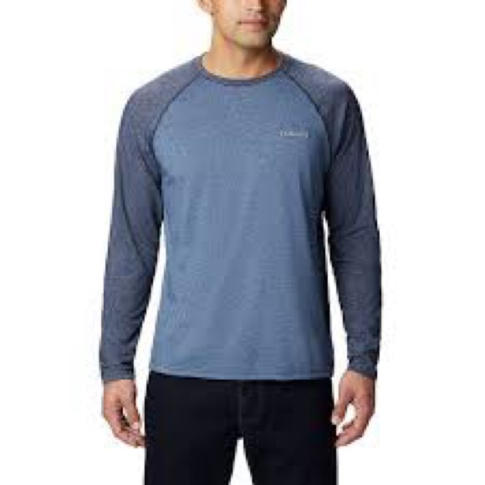 Columbia Men's Heathered Blue Long Sleeve Tee